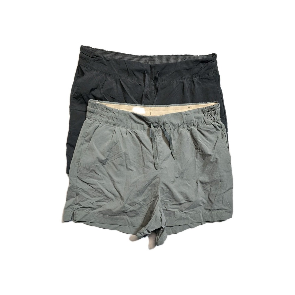 rei convertible Women's Nylon Shorts XL Gray Drawstrings Lot Of 2